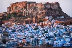 Retro Fine Art Photograph of Jodhpur, India's Blue City