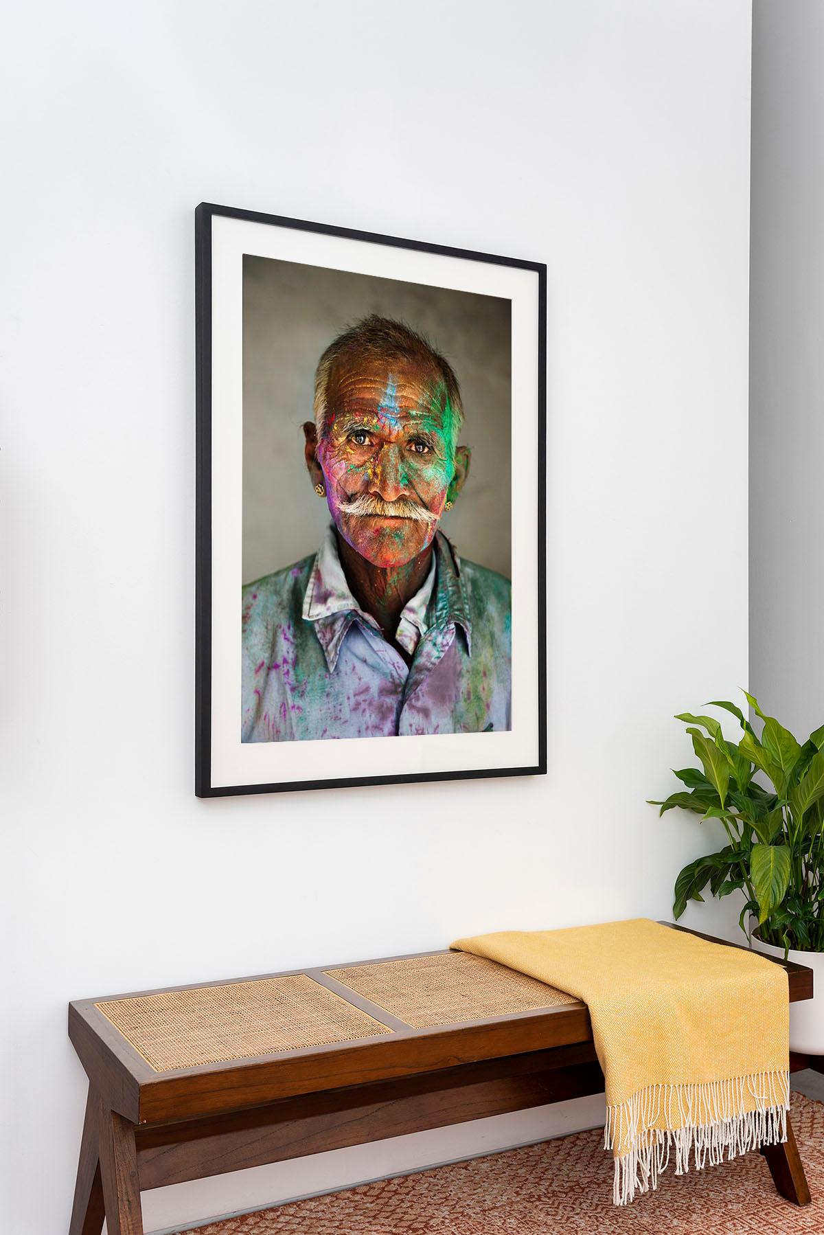 black man with powder on face