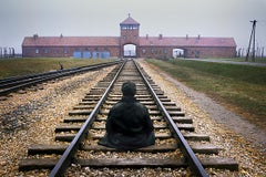 Vintage Man Mediates at Auschwitz by Steve McCurry, 2005, Digital C-Print