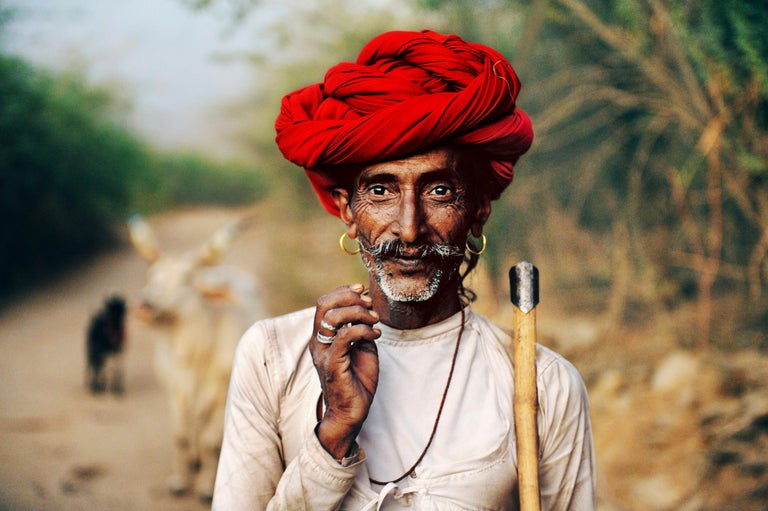 Steve McCurry - Rabari Shepherd, Rajasthan, India, 2009 - Steve McCurry  (Colour Photography) For Sale at 1stDibs