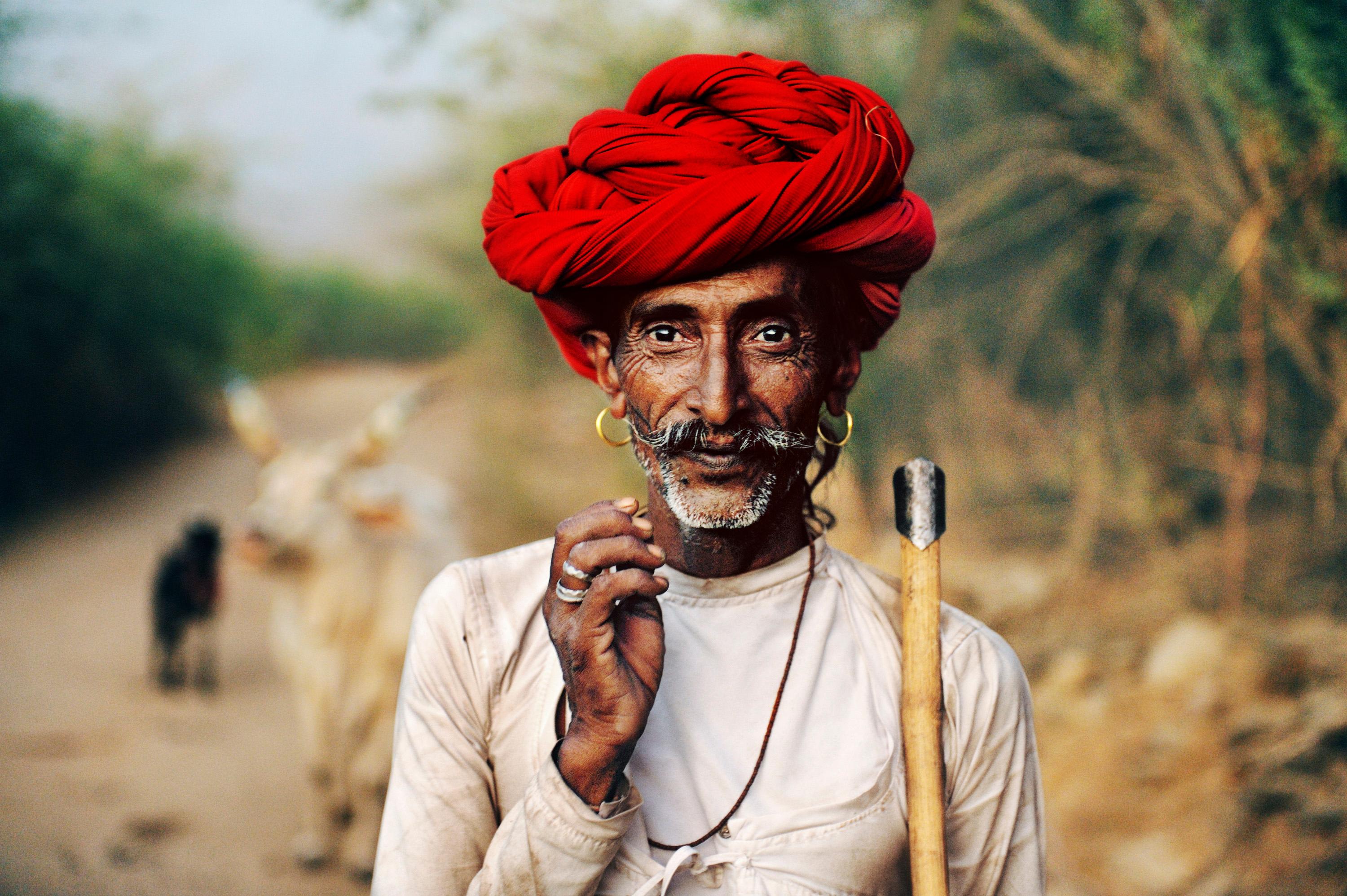 Steve McCurry Color Photograph - Rabari Shepherd, Rajasthan, India, 2009 - Colour Photography