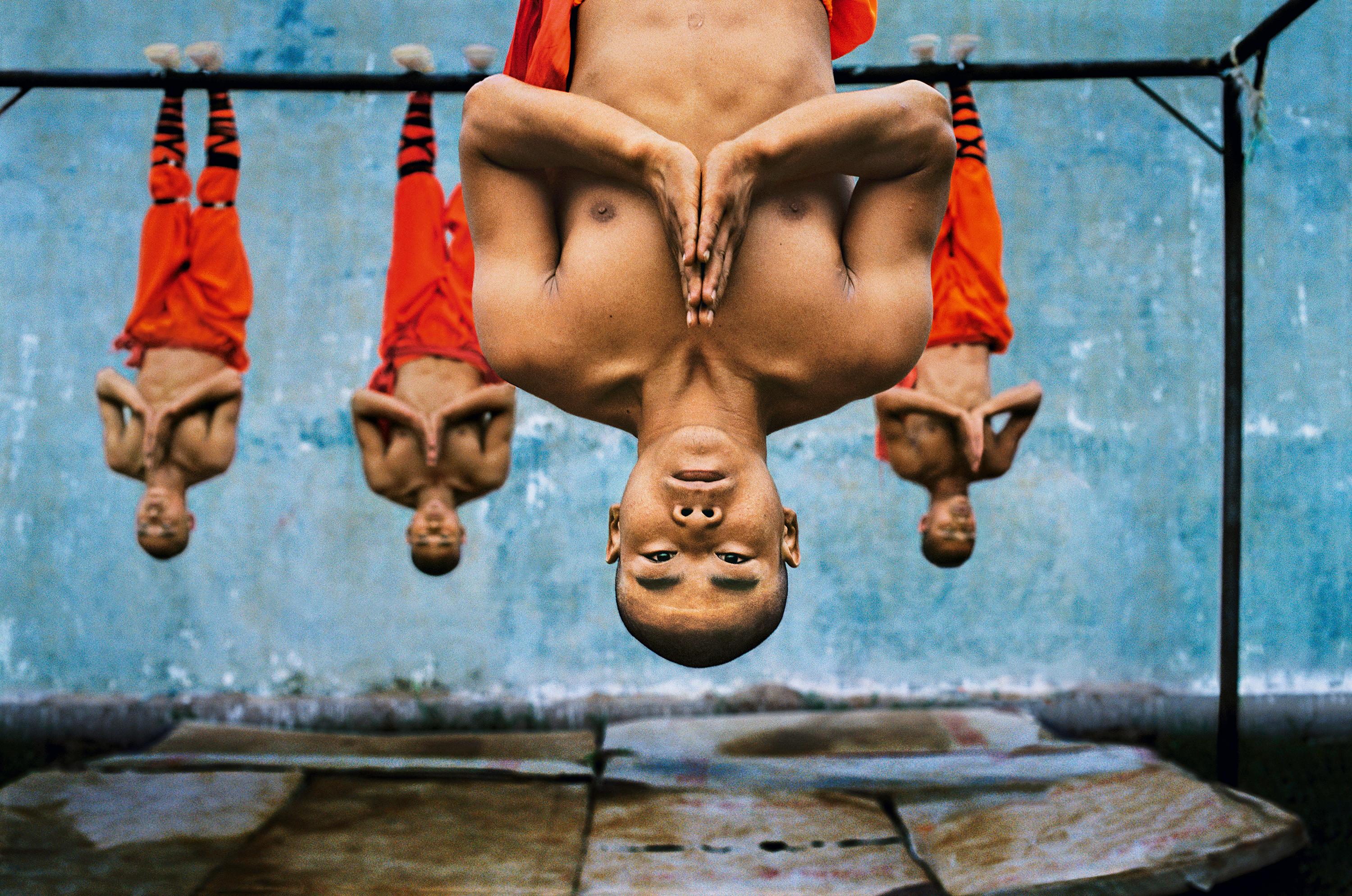 Shaolin Monks Training, Zhengzhou, China, 2004 - Steve McCurry 
Signed, affixed with artist's edition label and numbered on reverse
Digital c-type print

20 x 24 inches, edition of 30
30 x 40 inches, edition of 15 
40 x 60 inches, edition of 10 
48