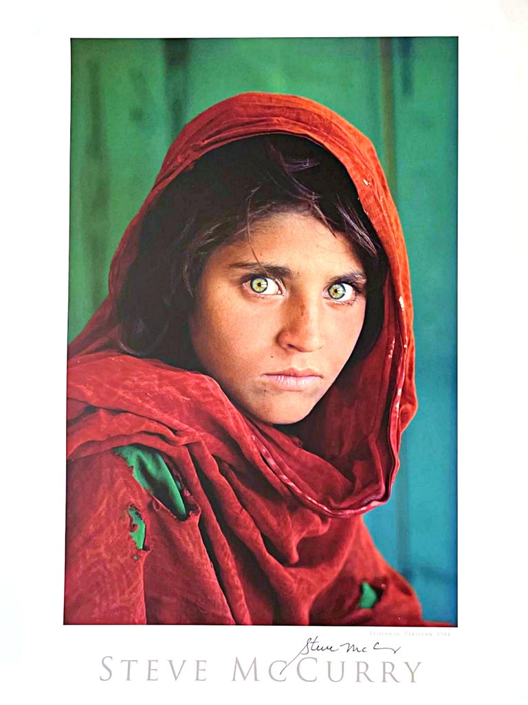 Steve McCurry Portrait Print - Sharbat Gula, Pakistan  (Hand Signed)