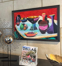 Original abstract oil painting by easily searchable artist Steve McElroy.