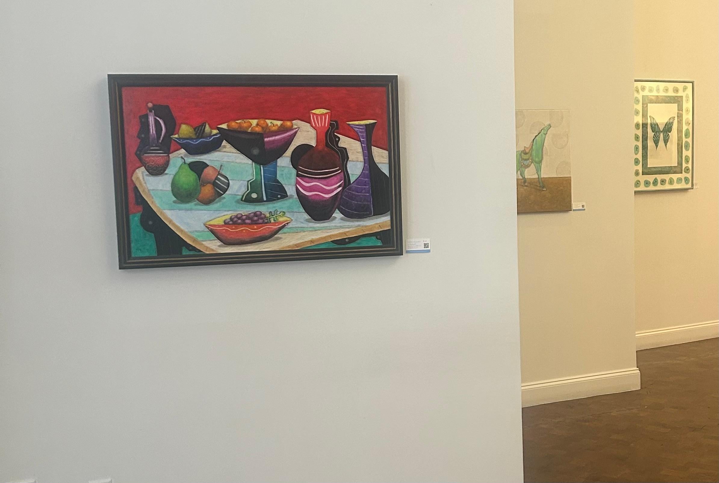 Pintura al óleo abstracta original del artista Steve McElroy, fácil de buscar. en venta 5