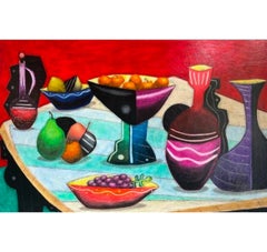 Pintura al óleo abstracta original del artista Steve McElroy, fácil de buscar.