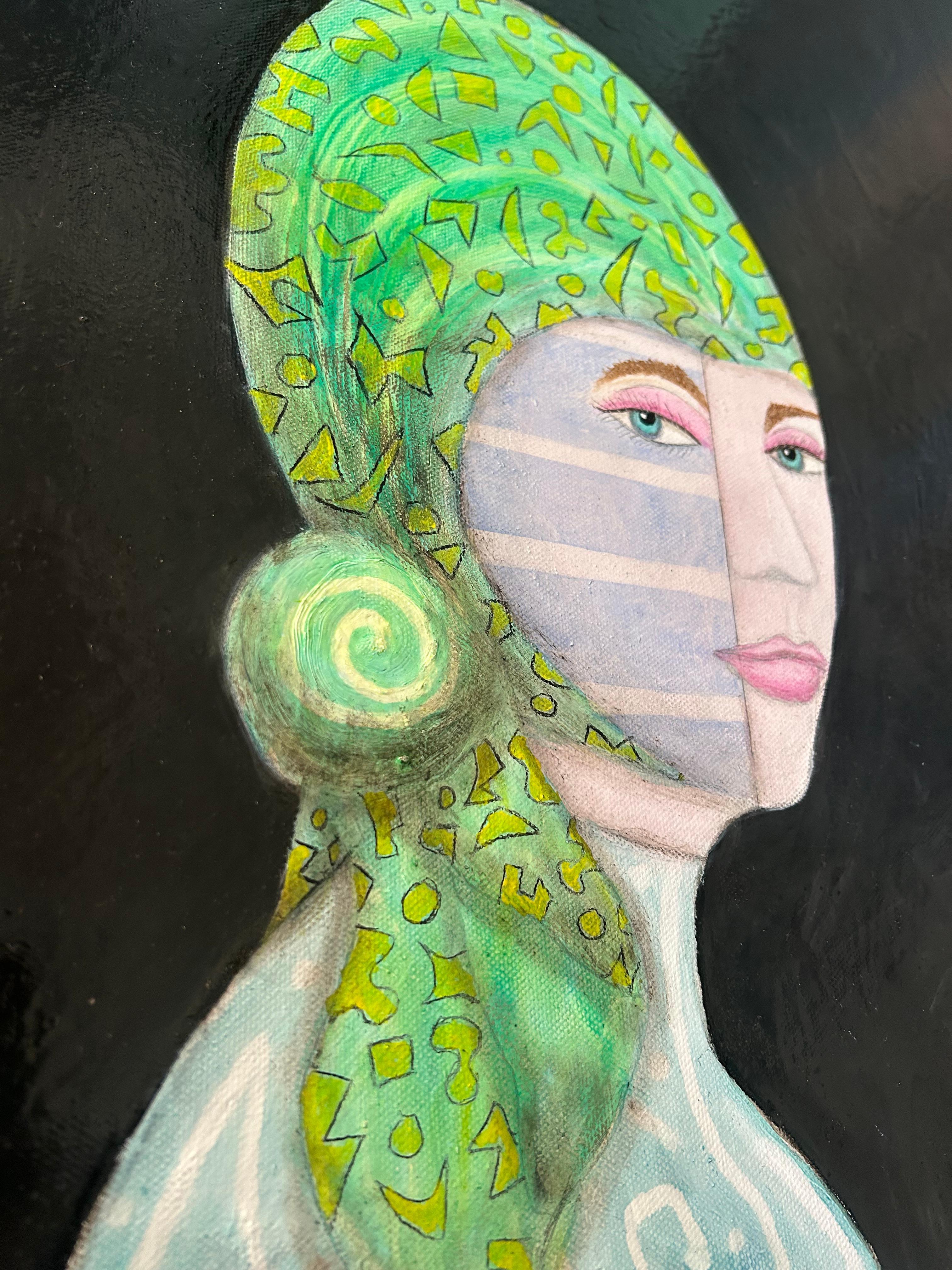 Pittura ad olio astratta originale dell'importante artista ricercatore Steve McElroy. in vendita 5