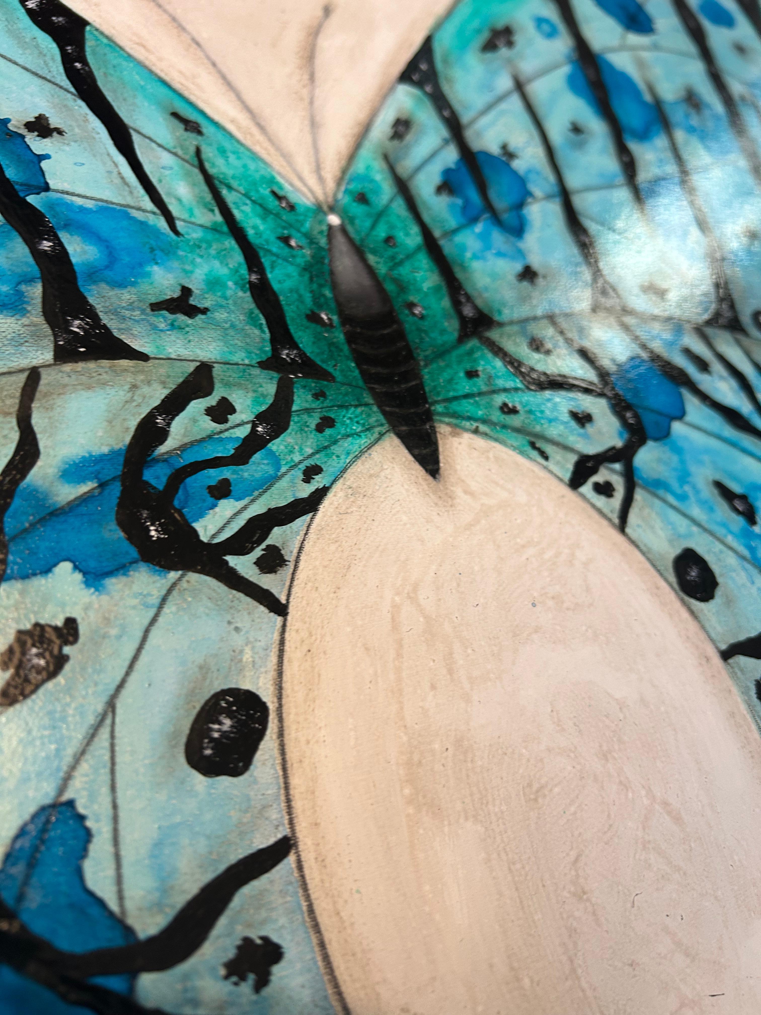 Dipinto a olio originale di farfalle dell'importante e ricercato artista Steve McElroy. in vendita 3
