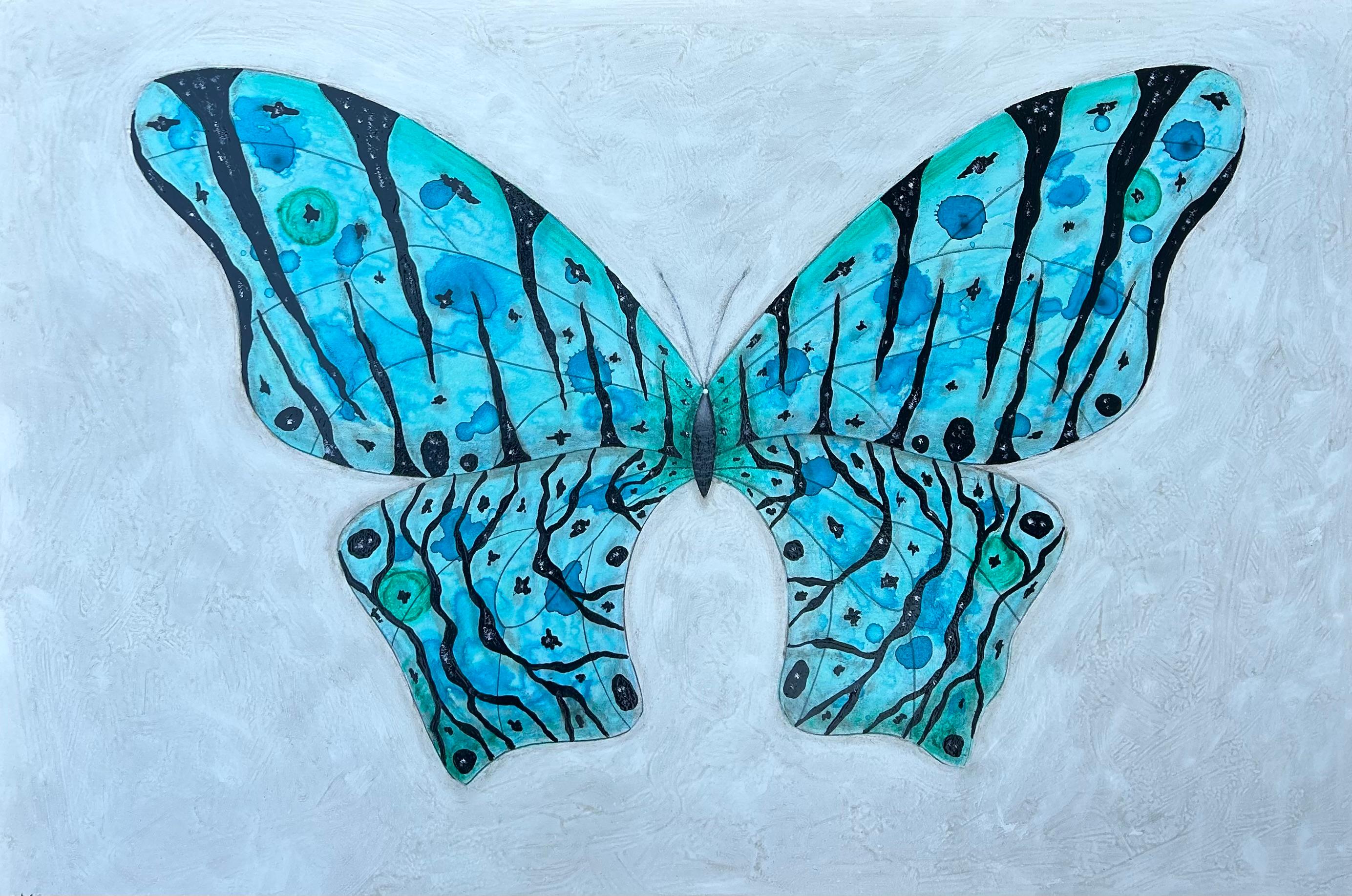 Dipinto a olio originale di farfalle dell'importante e ricercato artista Steve McElroy. in vendita 5