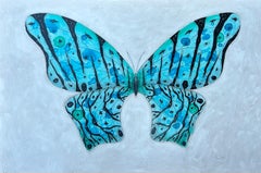 Dipinto a olio originale di farfalle dell'importante e ricercato artista Steve McElroy.