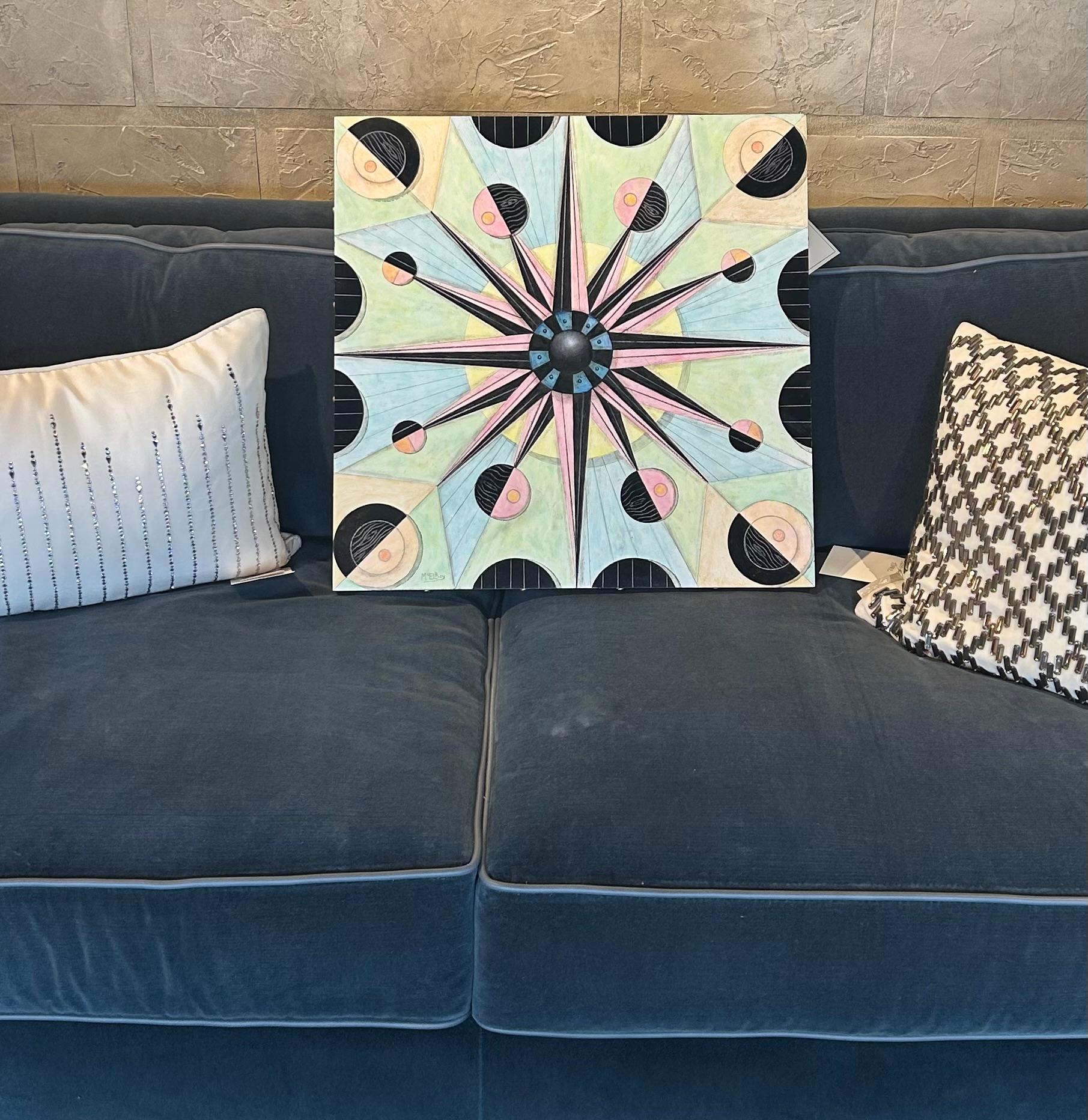 Original abstract oil painting by easily searchable artist Steve McElroy. For Sale 4