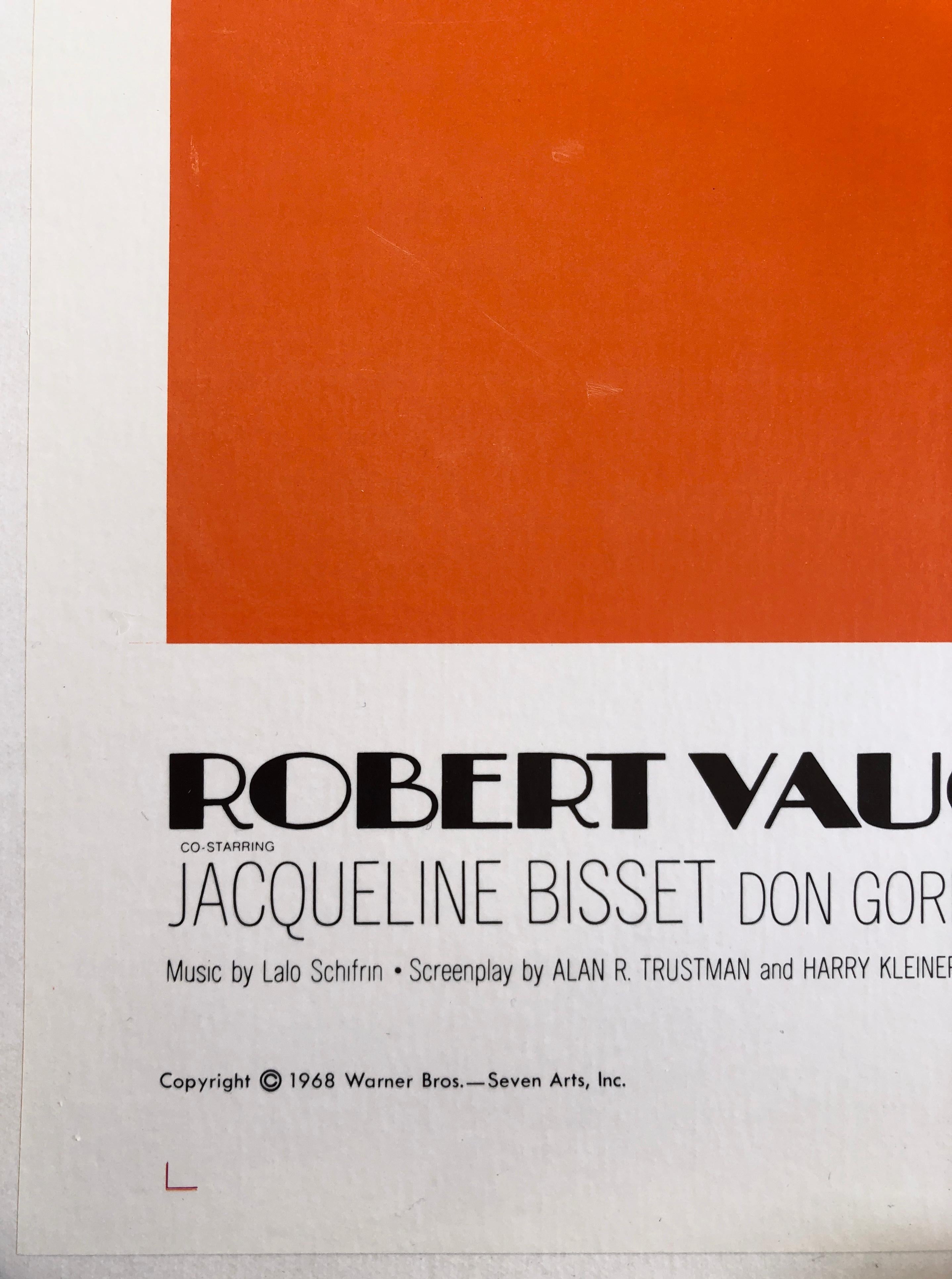 Post-Modern Steve McQueen 'Bullitt' Original Vintage US One Sheet Movie Poster, 1968