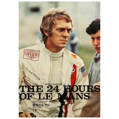 Steve McQueen 'Le Mans' Original Retro Japanese Movie Poster, 1971