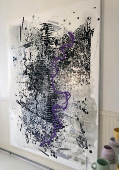 La santé de la planète en série « Foulard », magnifique grande peinture environnementale