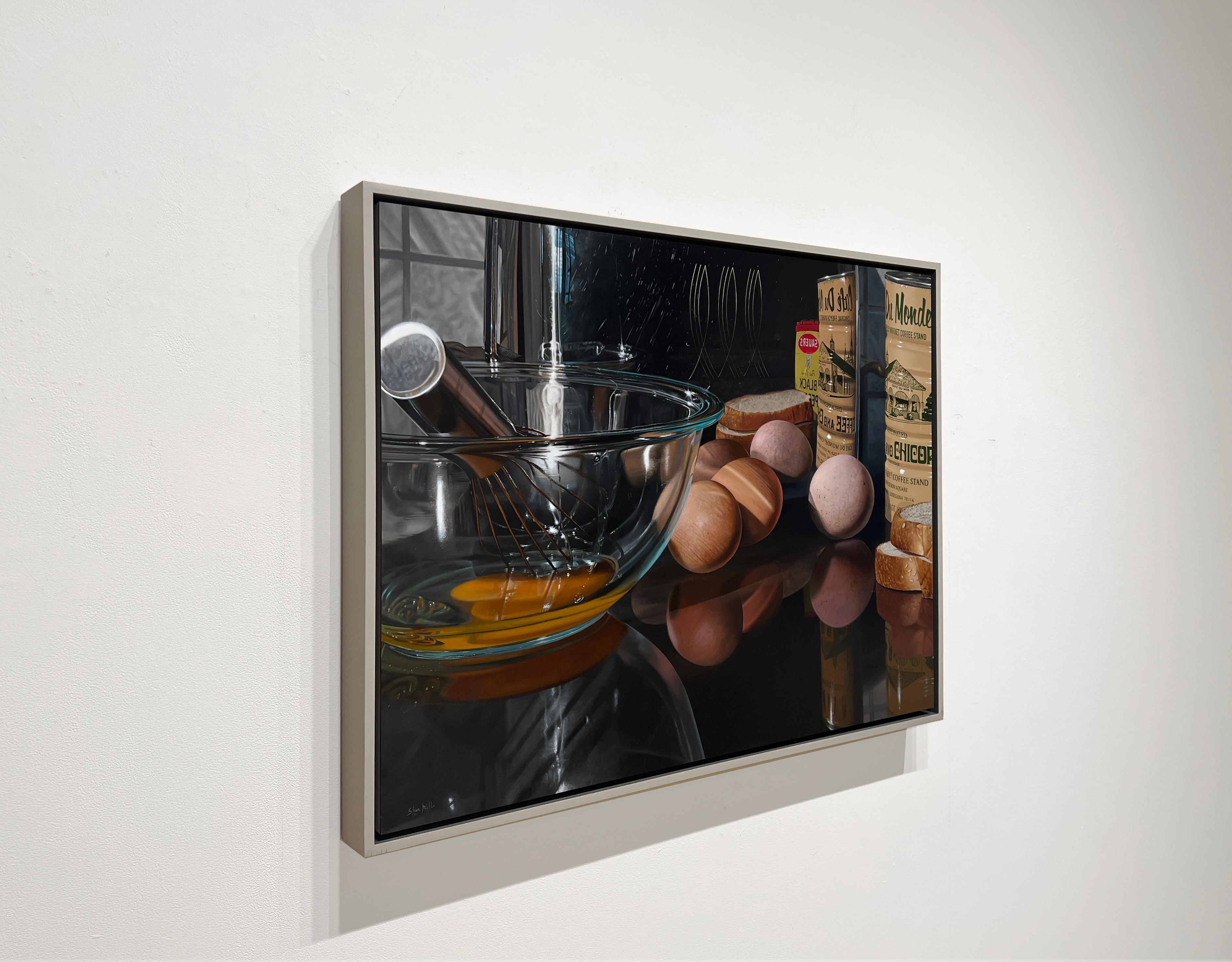 DESAYUNO PARA DOS - Bodegón Contemporáneo / Fotorrealismo / Comedor - Still-Life Painting Negro de Steve Mills