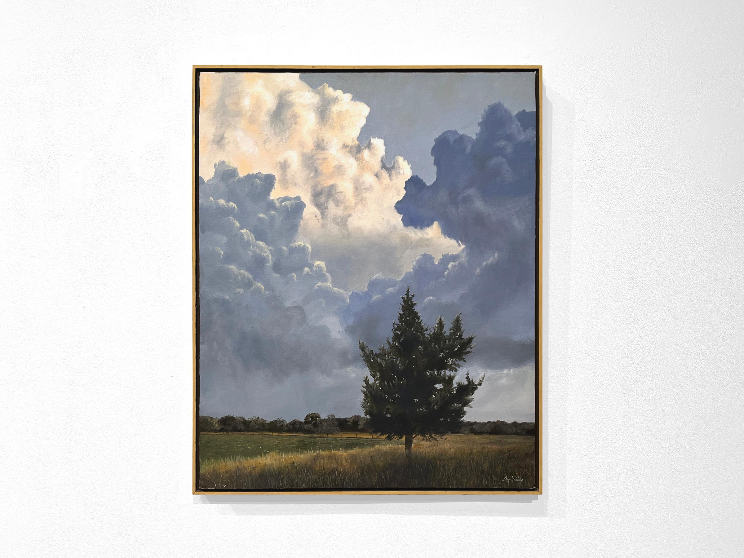 PAESAGGIO CON ALBERO - Contemporaneo / Realismo / Nuvole - Painting di Steve Mills