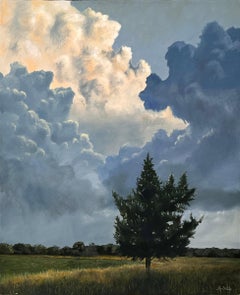 LANDSCAPE WITH TREE - Contemporary / Realism / Clouds