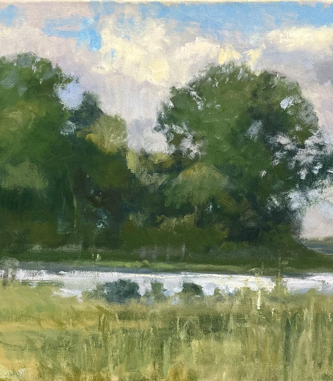 George Ranch Trees Texas Landscape Huile Impressionnisme américain  La lumière et l'ombre  en vente 2