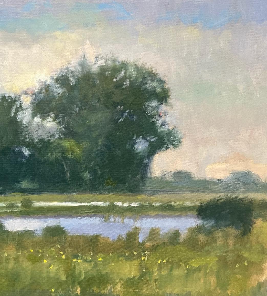 George Ranch Trees Texas Landscape Huile Impressionnisme américain  La lumière et l'ombre  en vente 6