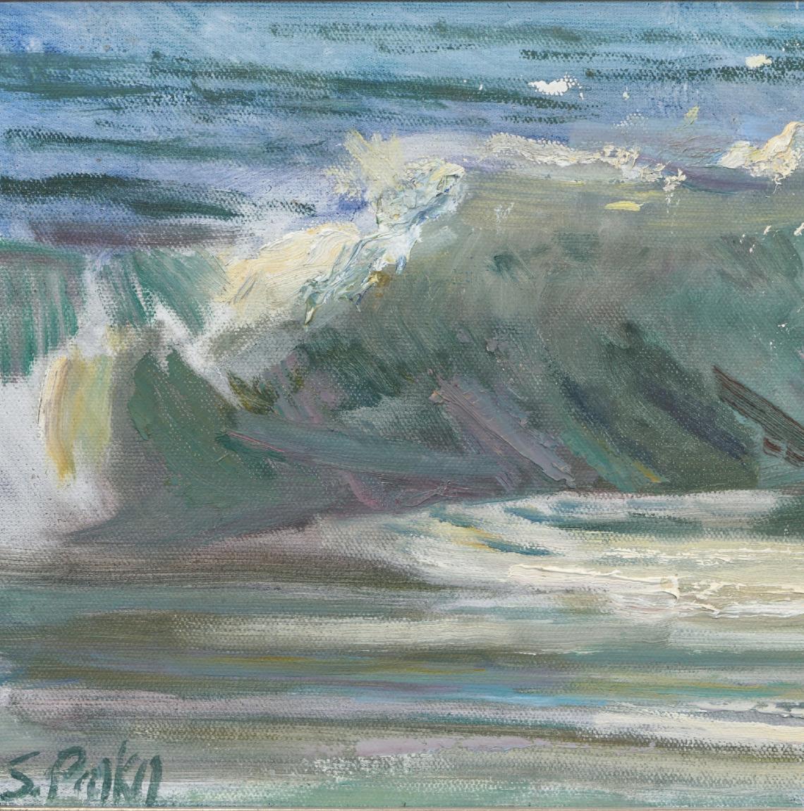 Rolle Surf Paesaggio della costa del Pacifico Piccoli dipinti 9