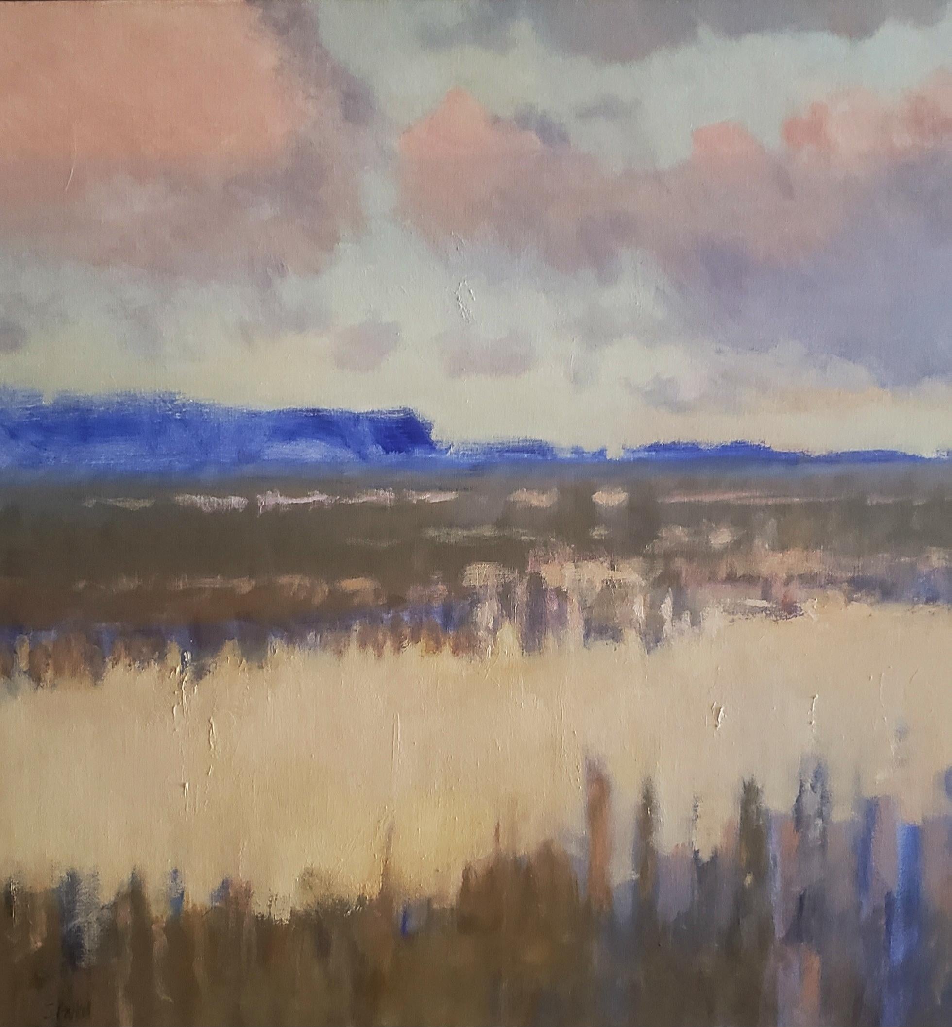 Sanctuary Texas landscape oil painting Contemporary Impressionistic style - Painting by Steve Parker