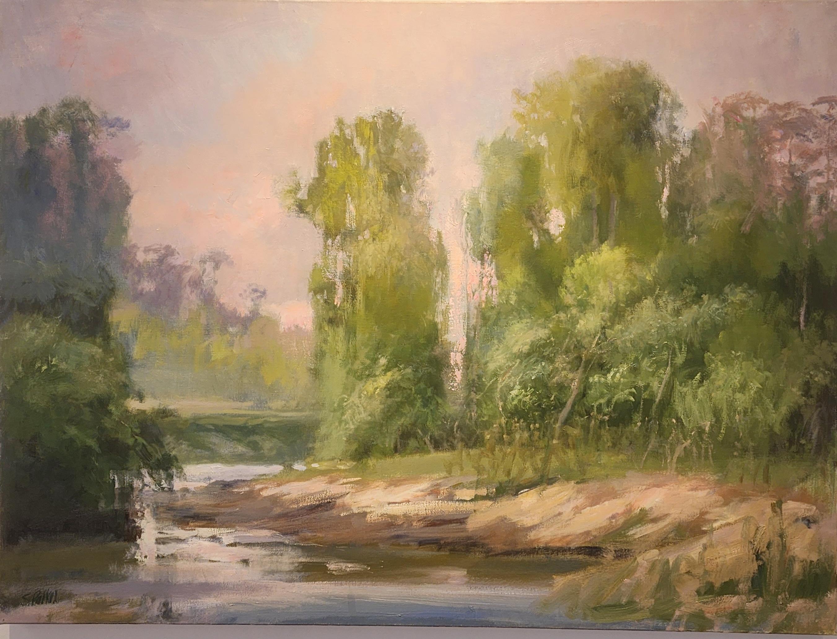 Sanctuary Texas landscape oil painting Contemporary Impressionistic style For Sale 5