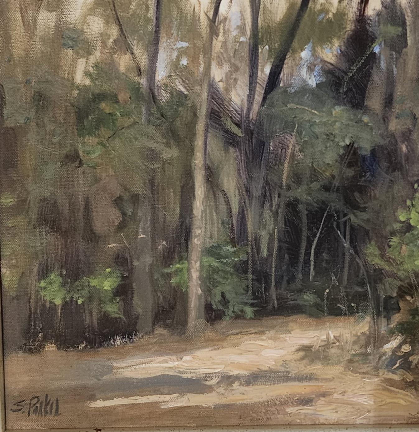 Primavera I, Houston Arboretum, Olio su tela, Cornice, Paesaggio texano, Texas Artis 1