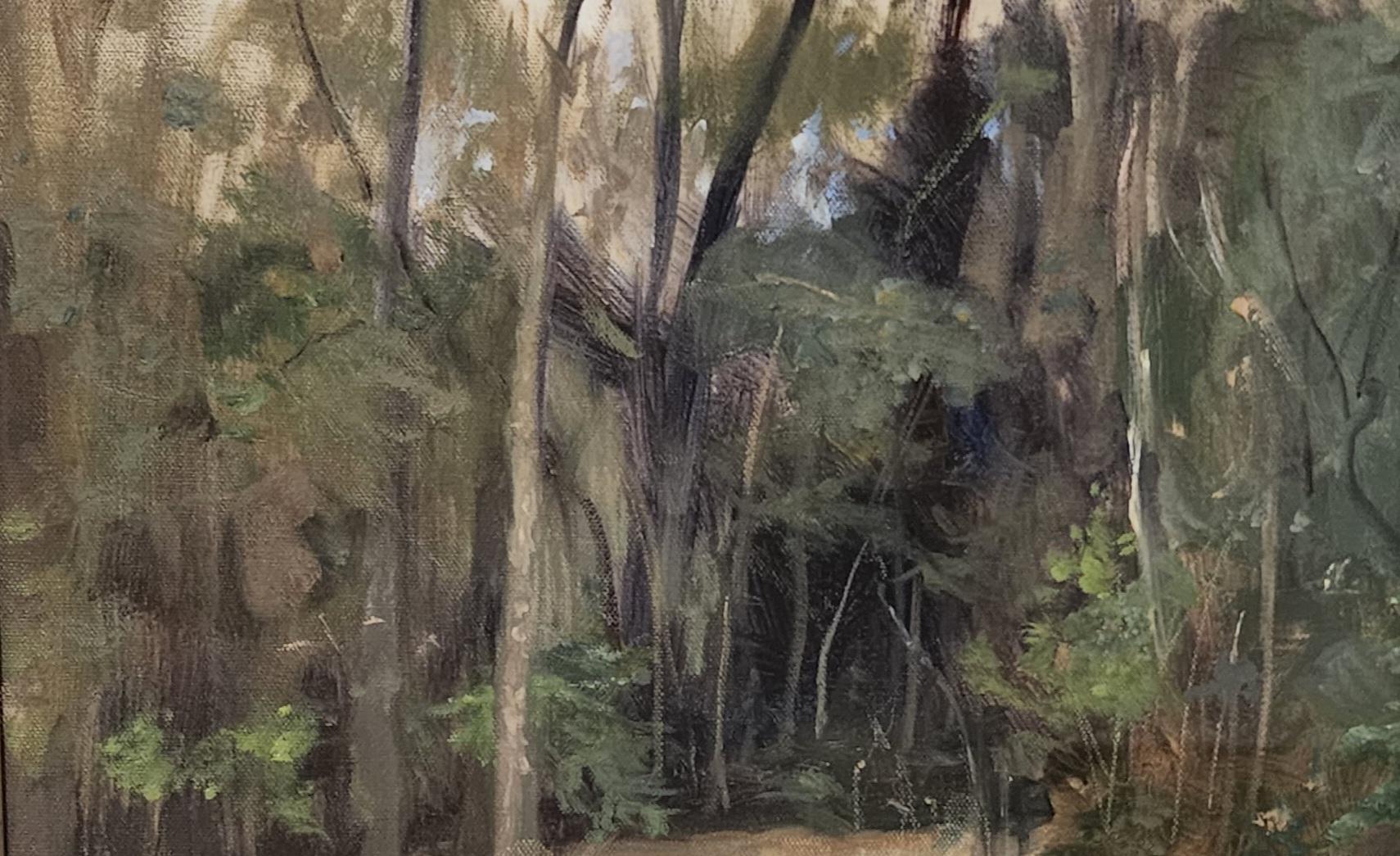 Primavera I, Houston Arboretum, Olio su tela, Cornice, Paesaggio texano, Texas Artis 2