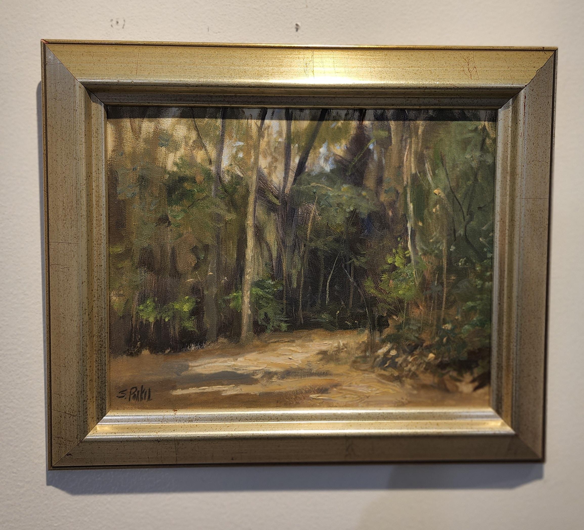 Spring I, Houston Arboretum, Oil on Canvas, Framed, Texas Landscape, Texas Artis