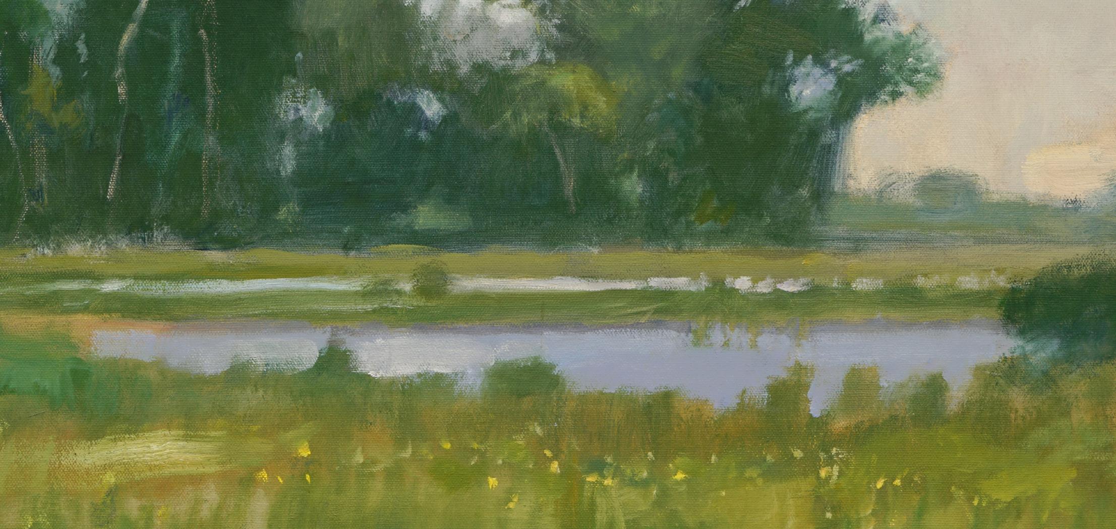 Les arbres au milieu  Ranch George   Paysage du Texas  Pétrole  Impressionnisme américain en vente 1