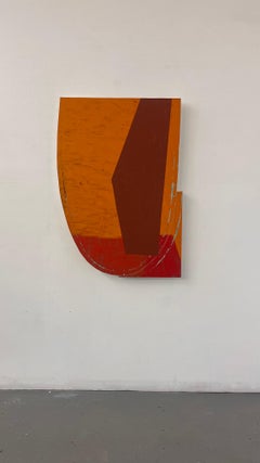 Steve Riedell 'Pipe/ Sail 2021 Oil and Wax on Canvas mounted on Wood