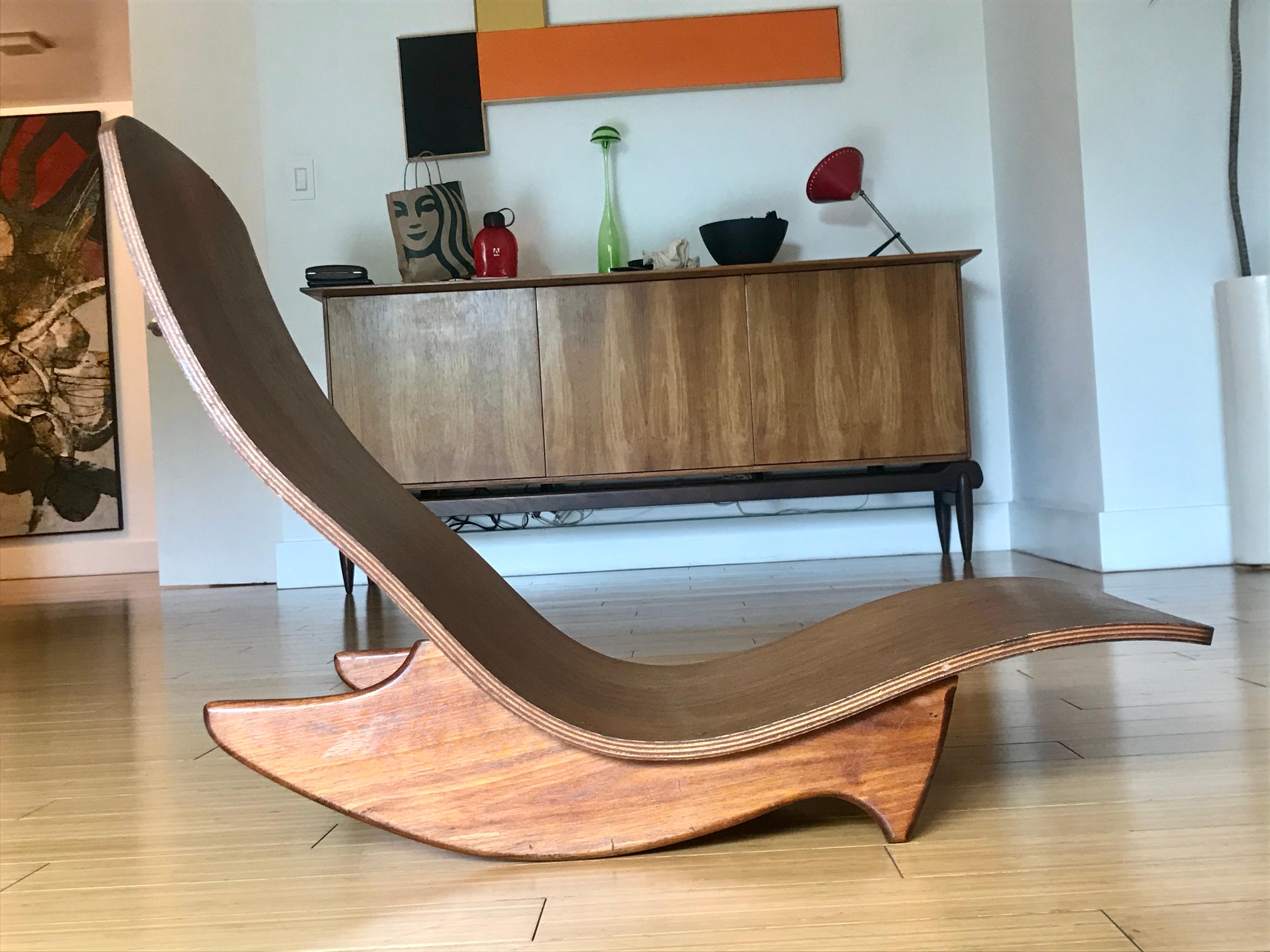 20th Century Steve Rieman Low Rocker Lounge Chair