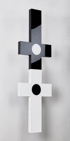 "I'm Neither Good Nor Evil, Or I'm Both", contemporary, modern, cross, sculpture