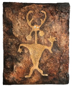 "Moab Man", Contemporary, Modern, Mischtechnik, Brown, Petroglyphe, Skulptur