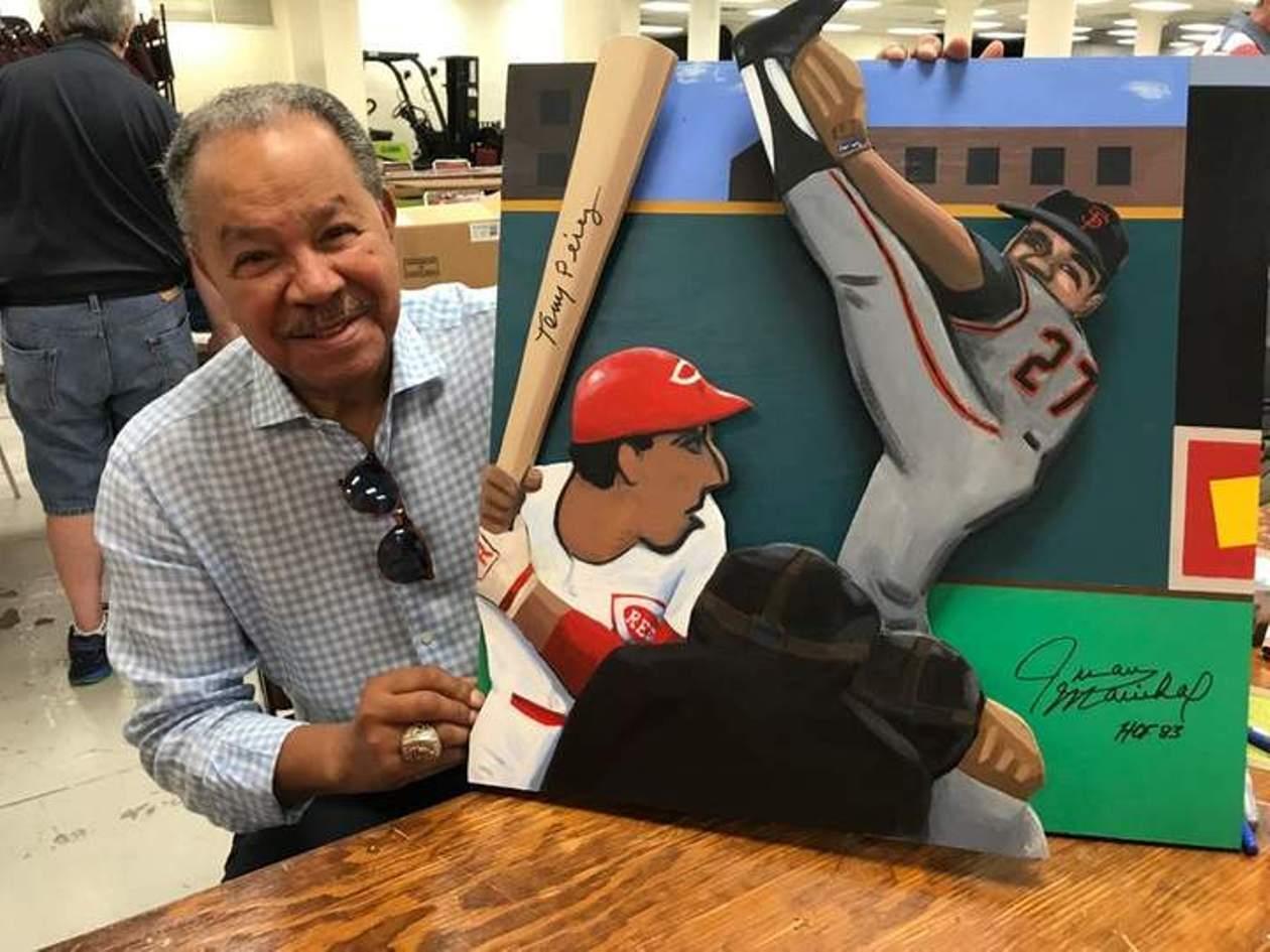 'The Dominican Dandy' Tony Perez vs Juan Marichal Baseball Painting 3
