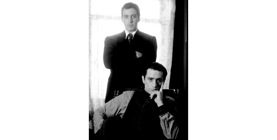 De Niro and Pacino, The Godfather, Los Angeles 1973 Steve Schapiro Photography