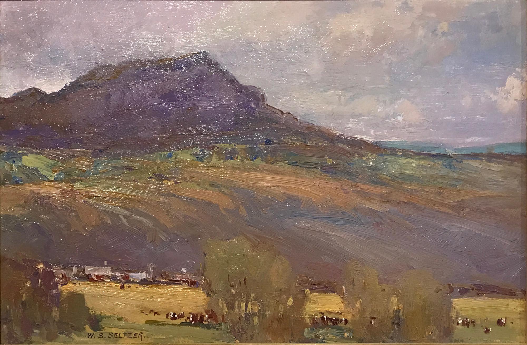 Purple Butte - Painting by Steve Seltzer
