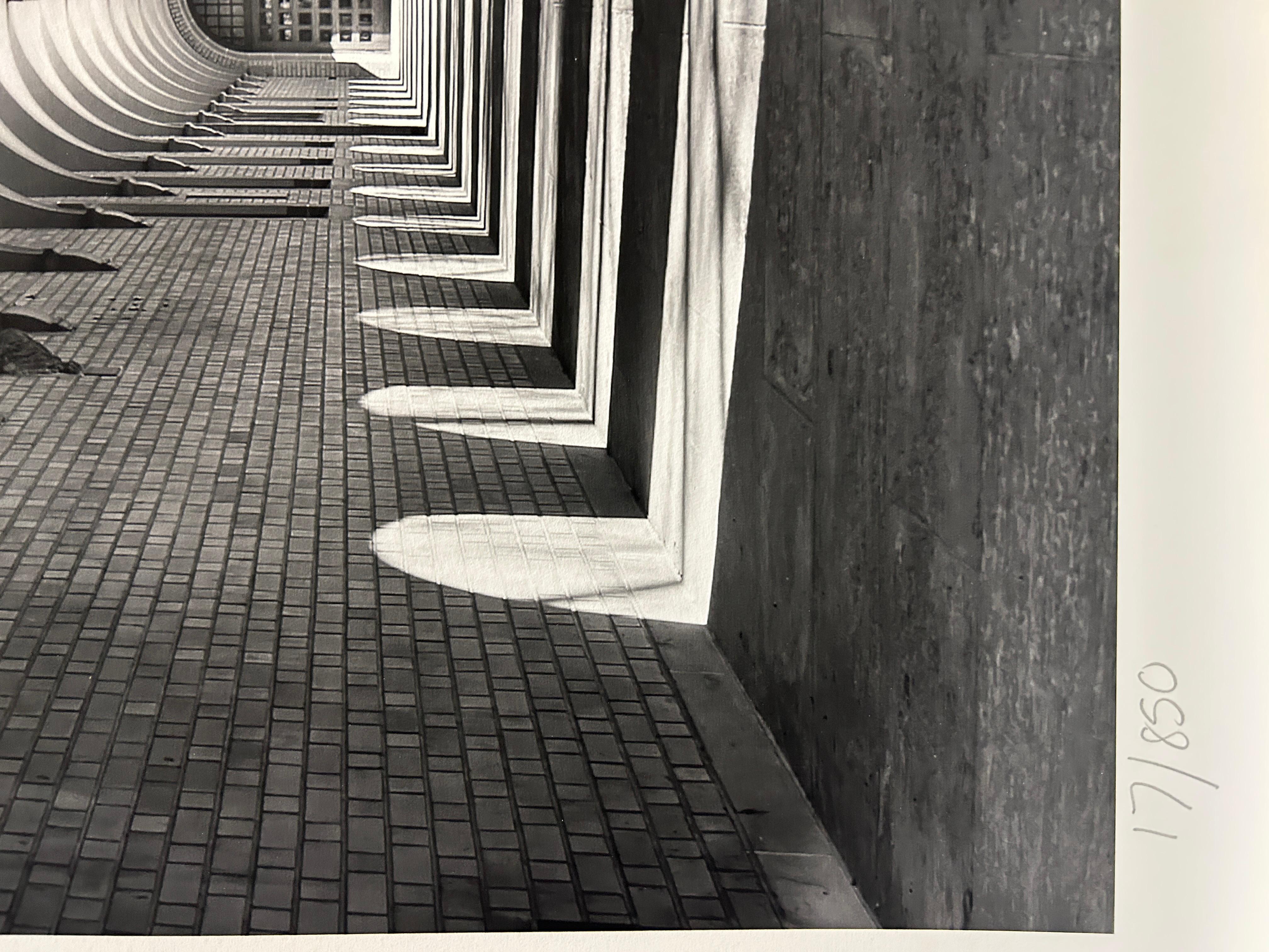 Hallway Shadows - Black Black and White Photograph by Steve Silverman