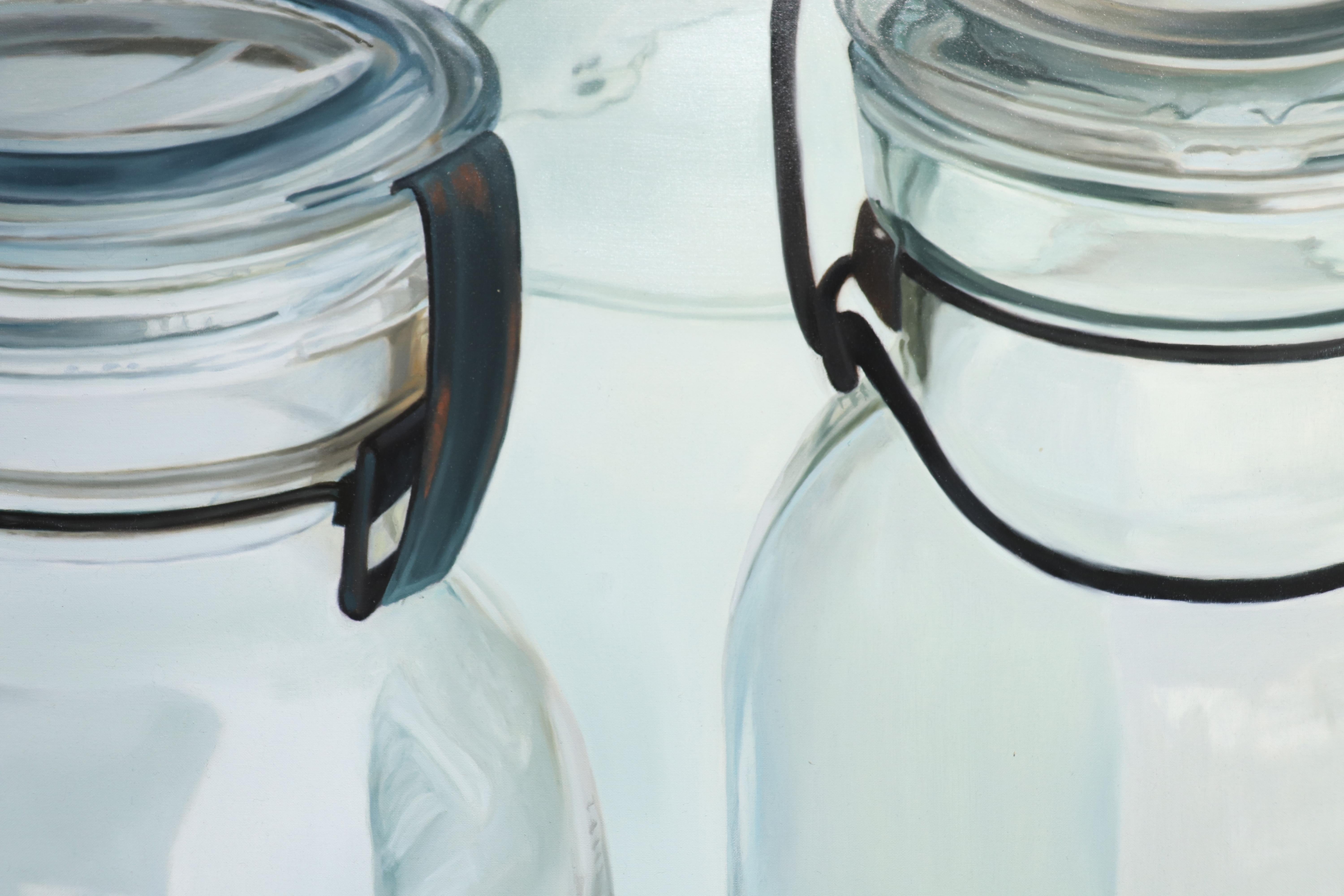 BEYOND THE PALE - Photorealism / Still Life / Glass and Light - Photorealist Painting by Steve Smulka
