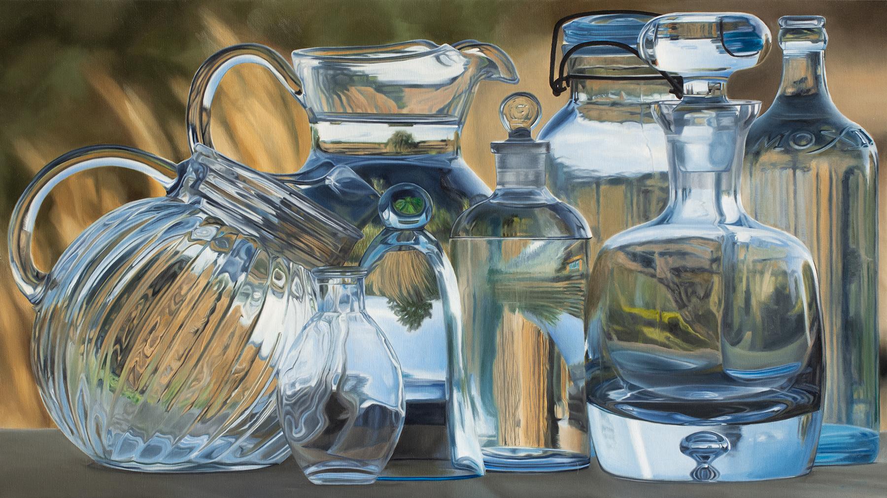 Steve Smulka - LUCID INTERVAL, hyper-realism, still life, glass,  reflections, water For Sale at 1stDibs