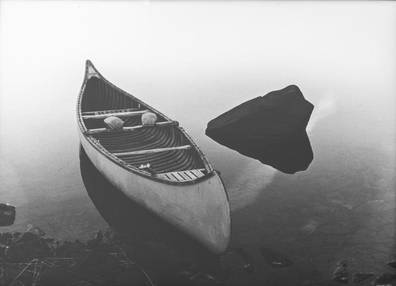 Canoe and Stone - Photograph by Steve Snyder