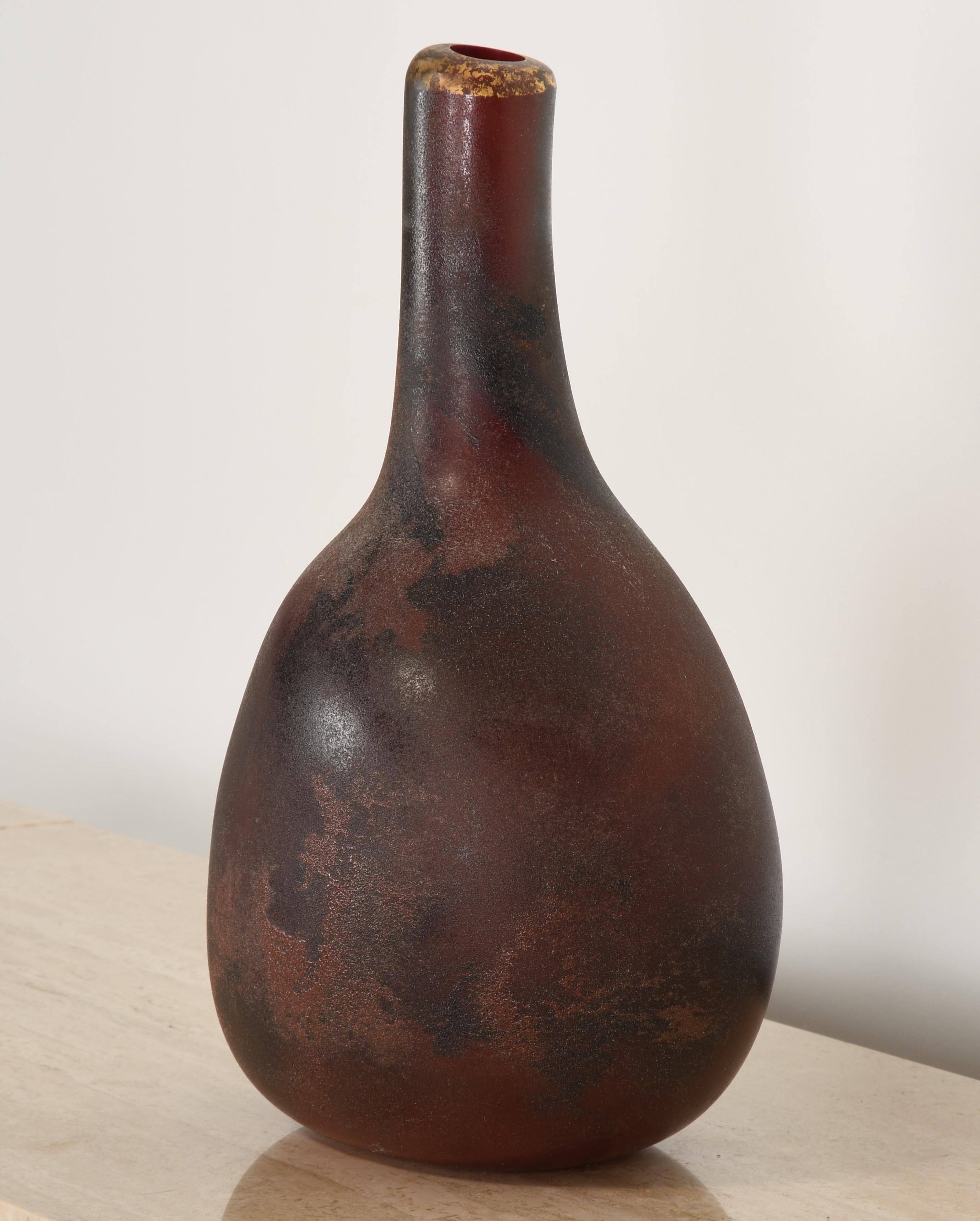 Steve Tobin Art Glass Vase or Vessel, 2000s In Good Condition In Hamburg, PA