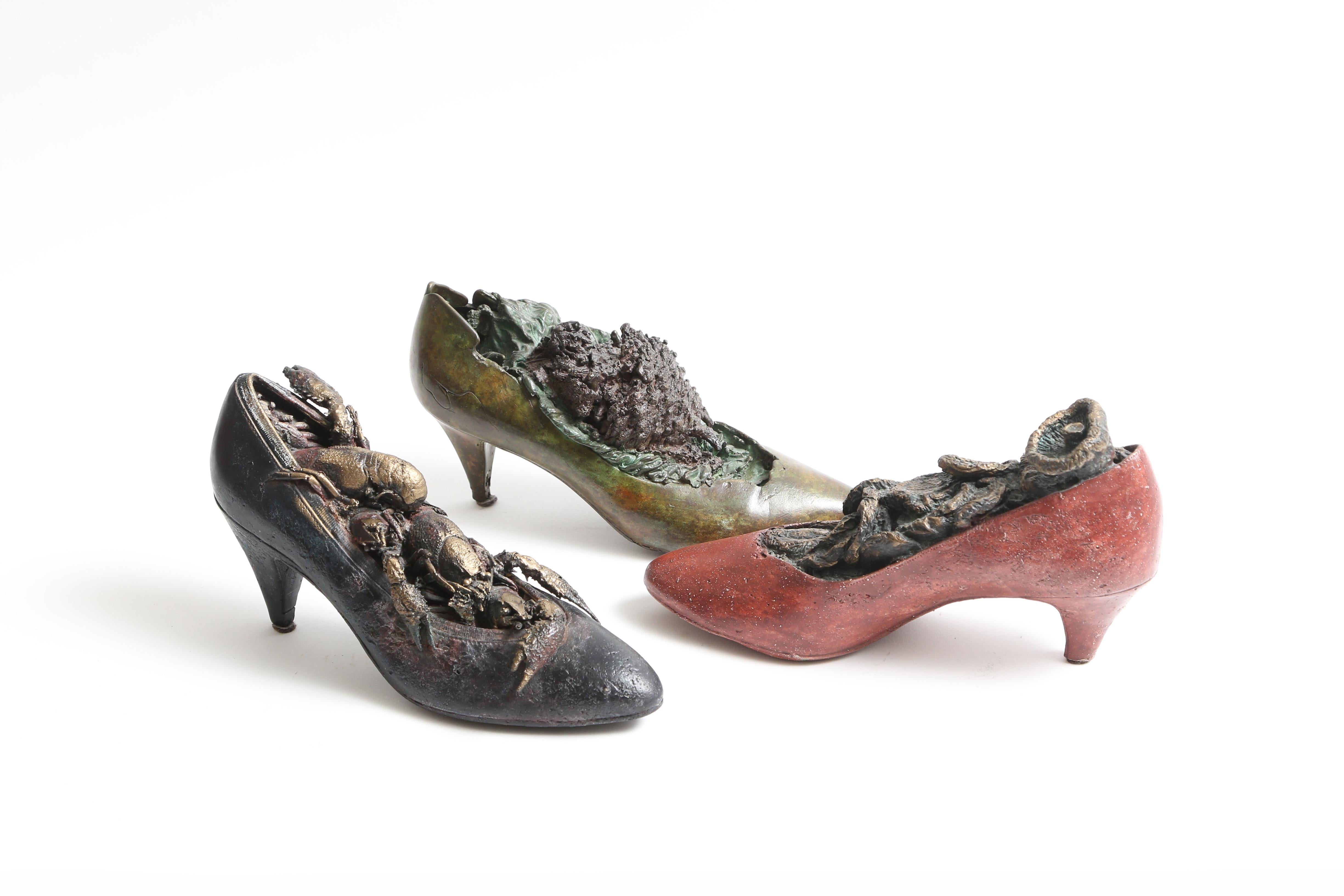 Steve Tobin Painted-Bronze Shoe Sculptures 1