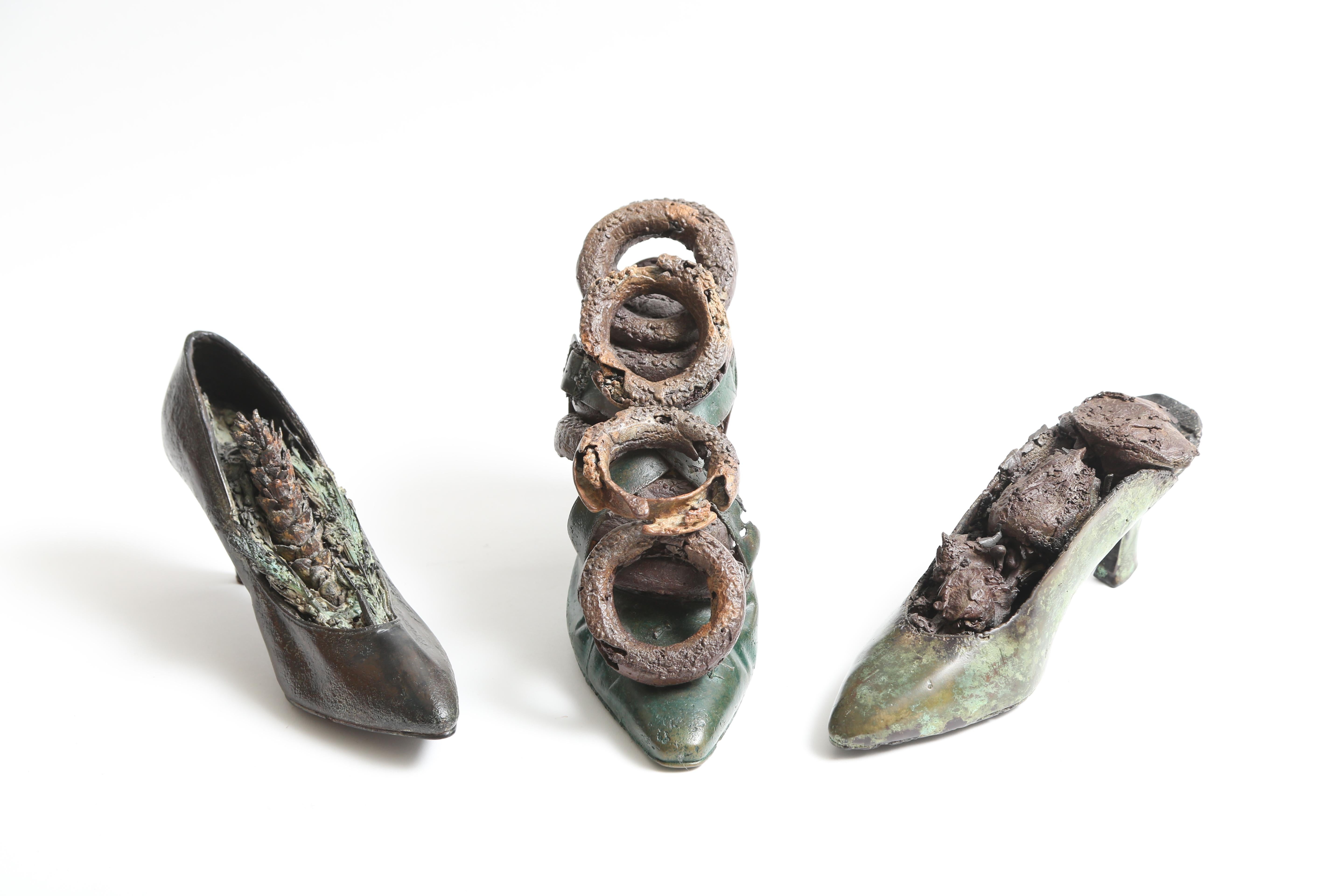 Steve Tobin Painted-Bronze Shoe Sculptures 3