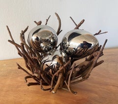 Bronze Nest (with three mirror-polish eggs) by Steve Tobin