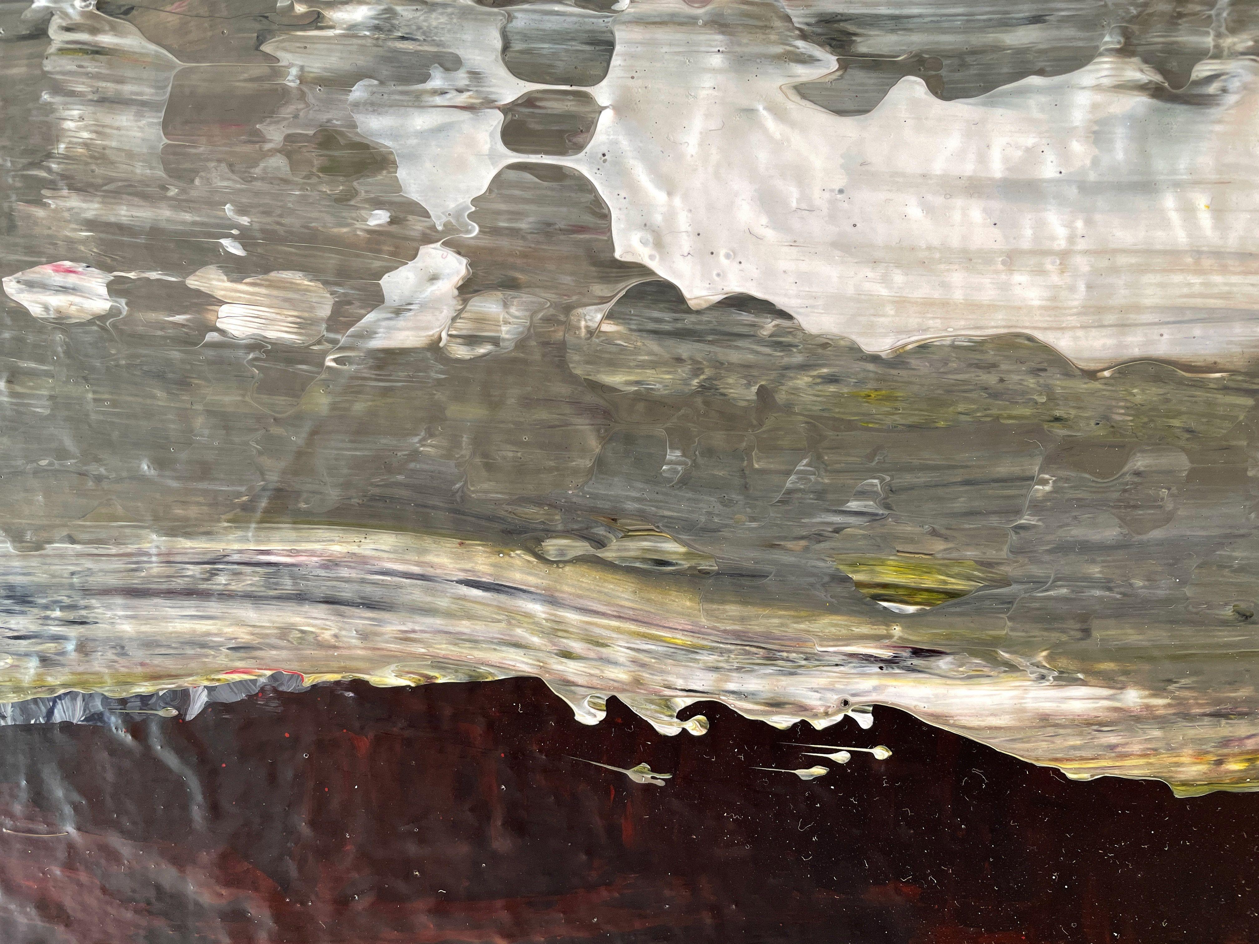 Cette pièce est une bonne représentation de l'évolution typique que prendront mes peintures expressionnistes. Pensez aux couches, à la fois dans les couleurs superposées que vous pouvez voir et dans les nombreuses couches sous-jacentes qui