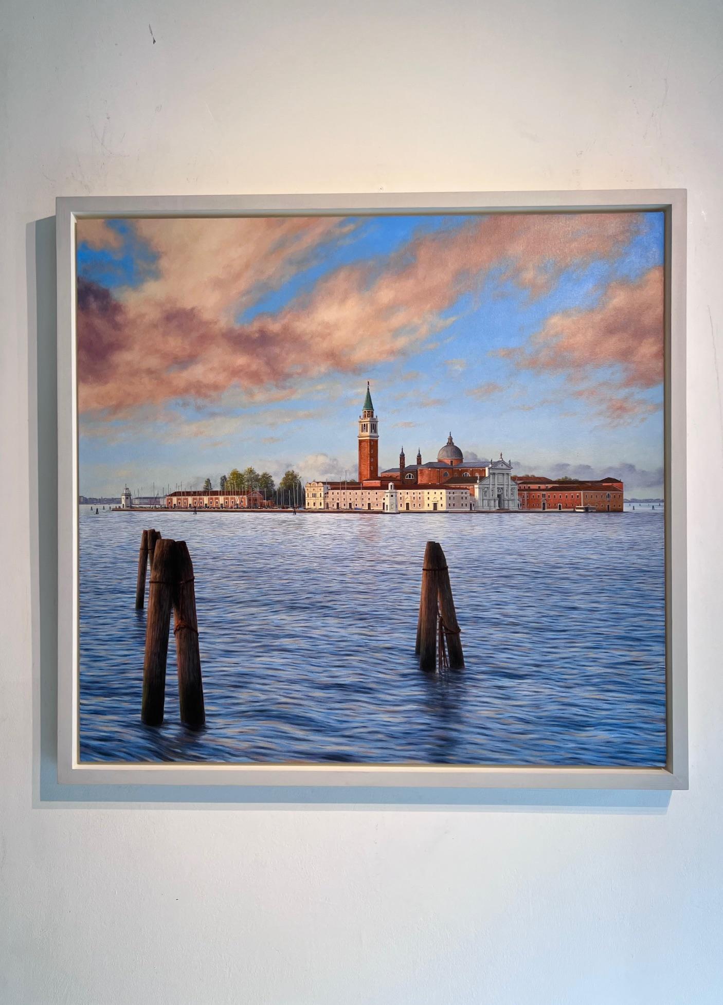 San Giorgio Maggiore - original impressionistische Landschaft - zeitgenössische Kunst (Impressionismus), Art, von Steve Whitehead