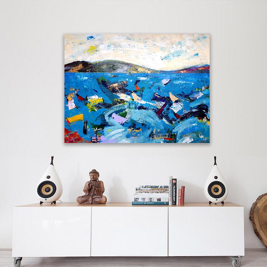 Ocean Views by Steve Willams - Contemporary Abstract seascape painting - Painting by Steve Williams
