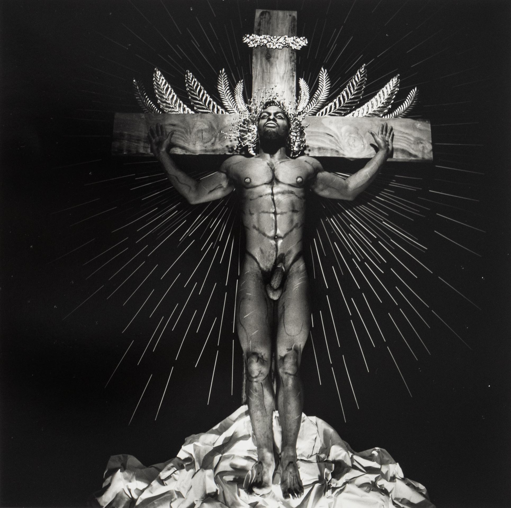 Primer Jesús Negro, fotografía de retrato escenificado en blanco y negro de Steven Arnold.

Primer Jesús Negro
1993

Firmado, titulado e inscrito "AP" a lápiz, verso

Gelatina de plata

20 x 16 pulgadas, hoja

Póngase en contacto con la galería para