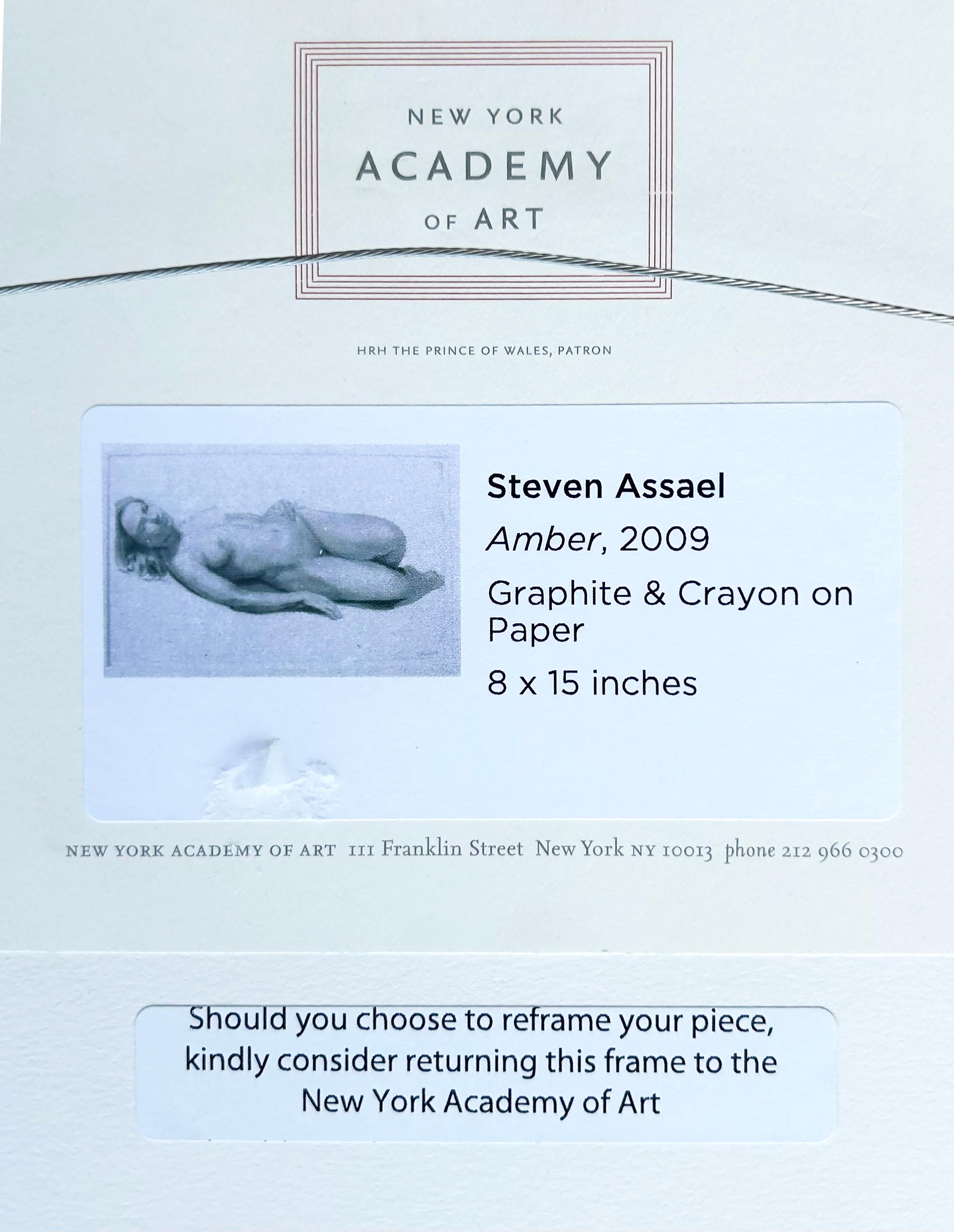 Steven Assael Signed Graphite, Crayon Nude Drawing, Titled 